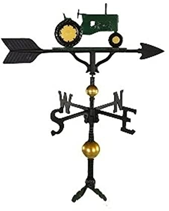 Montague Products 81,3 cm Deluxe Girouette en métal avec Tracteur Vert Ornement