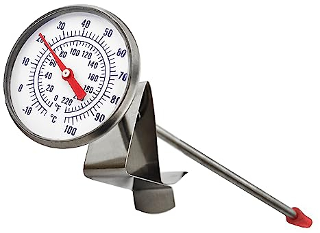 Milk Thermometer For Coffee - Ideal For Milk Cheese Yoghurt Dairy Barista Making 170 mm Probe Length