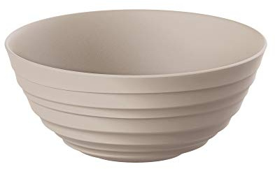 Guzzini - Tierra, Contenitore M in Plastica Riciclata, Ciotola - Grigio Tortora, Ø 18 x h 7.6 cm | 1090 cc - 175018158