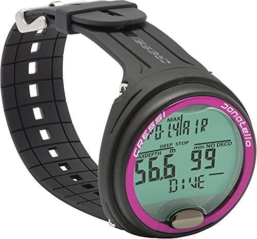 Cressi Professioneller Unterwasser-Handgelenkcomputer für Eintauchen in Air/Nitrox und Apnoe, Schwarz/Rosa, Einheitsgröße, Erwachsene Unisex
