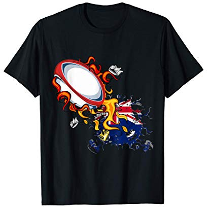 Neuseeland Rugby Trikot, New Zealand Flag Rugby Jersey T-Shirt