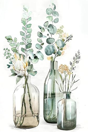 Komicea Diamond Painting Erwachsene, Diamant Painting Set mit Diamond Painting Zubehör, 5D Blume Full Drill Geschenk für Home Wall Décor(30 x 40 cm)