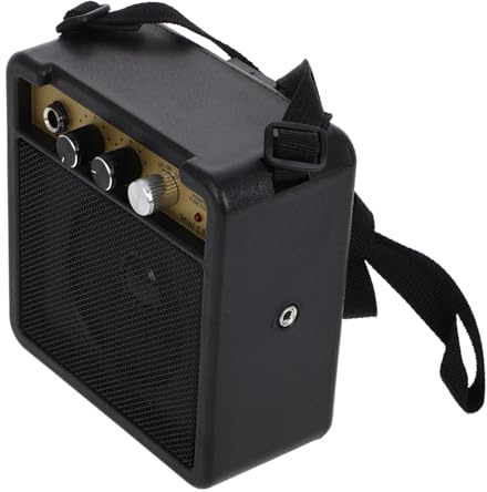 jojofuny Amplificatore Robusta e Elettrica Mini in Chitarra Portatile Metallo 5w Costruzione Connettività Versatile Plastico Uso Domestico e Prove