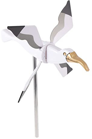 Homoyoyo Girouette D’Oiseau Mouette pour Décoration De Jardin Printanière, PVC Solide, Moulin à Vent Tournant Vent, Ornement Extérieur pour Pelouse Et Pots De Fleurs