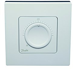 Danfoss Icon 088U1005 Surface Mounted Room Thermostats Dial, 230 V, for Heating from Hydraulic Floors and Other Applications with Engines, White
