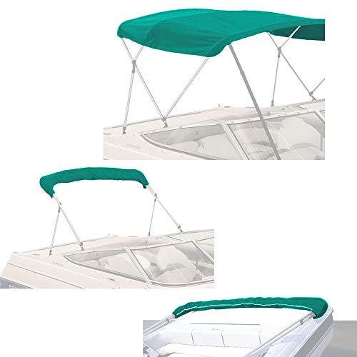 Savvycraft Cubierta de repuesto Bimini de 4 arcos, toldo de lona duradera de grado marino, mangas con cremallera fáciles de instalar, 4 arcos de 96 pulgadas de largo de 91 a 96 pulgadas de ancho