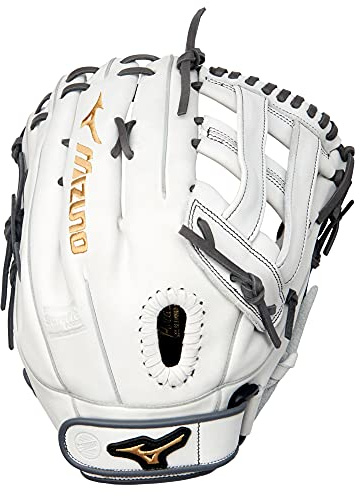 Mizuno GMVP1300PF4W bollhandske, vit-grå, 33 cm