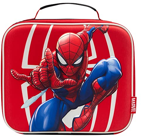 Marvel Spider-Man EVA Insulated Lunch Bag with Handle, Official Merchandise by Polar Gear – 600D Polyester Food Cooler, Reusable Food & Drink Thermal Cool Bag for School Nursery Snacks Picnic