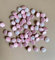 50 pcs/lot coloré satin tissu bouton robe de mariée dos manteau chemise bricolage vêtements décoration (envoyer 1 m même couleur boucle corde)-rose-diamètre 1.1 cm