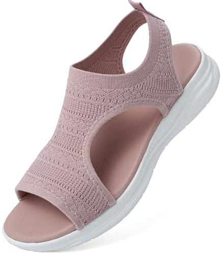 VTASQ Sandali Moda Donna Estivi Sportivi con Fondo Spessore Bocca di Pesce Comodi Knit Piattaforma Mesh Suola Morbida Casual da Spiaggia
