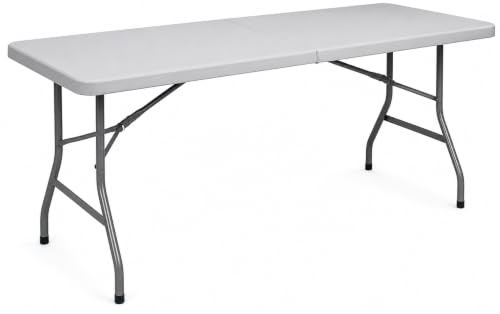 ACCURATE Heavy Duty Folding Camping Table (GREY, 6FT) | Durable