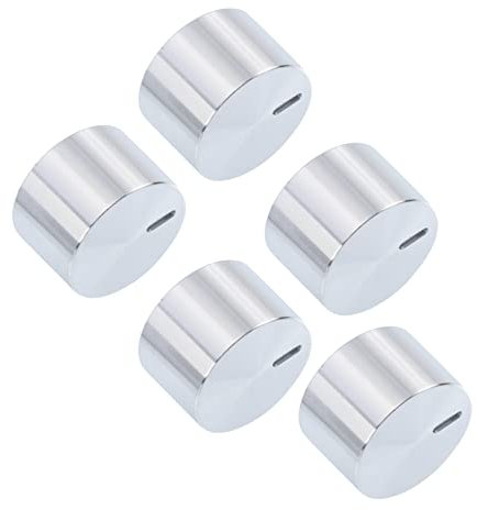 Veemoon Metall Brenner Ersatzknöpfe 5 Stück Gasherd Bedienknopf 45° Aluminiumlegierung Kompakte Herdregler Für Gasherd Küche Zuhause