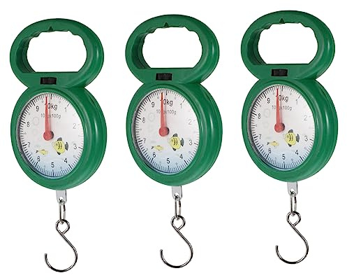 PACKOVE 3 St Bärbar Plasthandtag Resväska Fiskvåg Handhållen Hemfjädervåg Slumpmässig Nummerdisplay Hög Precisionsmätkrokar