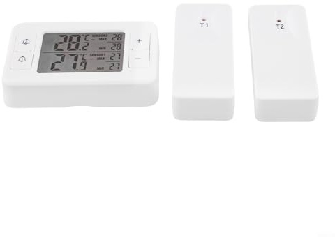 Niceminiwall Thermomètre d'intérieur et d'extérieur sans fil, moniteur de température numérique pour la maison, les réfrigérateurs, les congélateurs, les caves à vin et les camping-cars, de -40 °C à