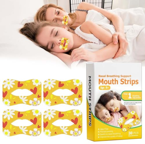 zstg Cinta Bucal para Dormir, 30 Piezas, para Niños y Adultos | Antironquidos, Corrige Respiración Bucal, Hipoalergénico sin Residuos, Diseño Cómodo, Adultos y Niños