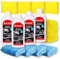 Brestol LACKVERSIEGELUNG Set6 (4X 500 ml + Zubehör) - mit Carnaubawachs - Hartwachspolitur Autopolitur Hartwachs Abperleffekt Abperl-Effekt Nano streusalzbeständig