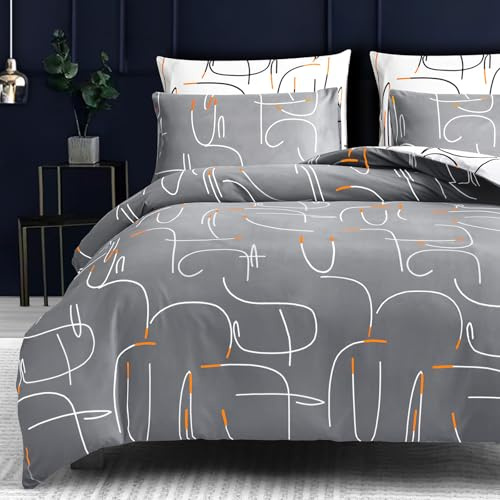 Pamposh Singolo Copripiumino Set Premium Spazzolata Microfibra Copripiumino Singolo Ultramorbido Ipoallergenico Reversibile Copripiumino Set Non Stirabiledi Lusso Set Con Cerniera Chiusura