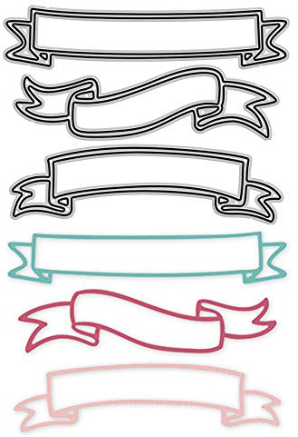 Lot de 3 matrices de découpe en métal pour étiquettes, étiquettes, rubans, étiquettes en dentelle, pochoirs de découpe, pochoirs, bricolage, invitations, scrapbooking, gaufrage, création de cartes