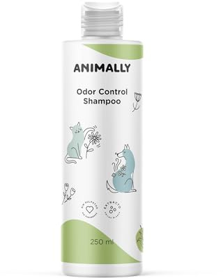 Animally Shampoo antiodore per cani e gatti. Shampoo antiodore e antisebo per cani e gatti. Shampoo vegano, senza solfati e parabeni. 250 ml