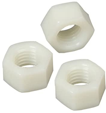 FEEIMOL Nylon Sechskantmuttern Hex Nut Kunststoff Muttern Weiß M16 (10 Stück)