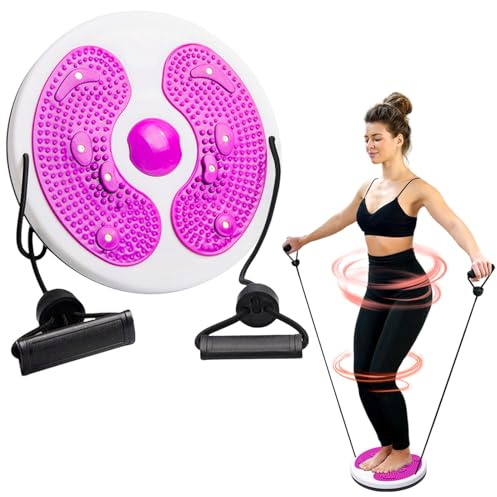 Twist Waist Disc,mit Kordelzug Bauchtrainer Drehscheibe,Taille Drehscheibe Hüfttrainer,Multifunktions Massage Fitness Drehscheibe Widerstandsbänder Massage-Fußsohle Heimfitnessgeräte