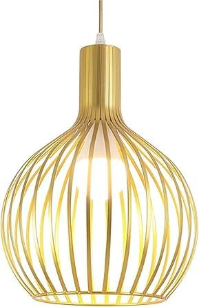 Gold Hängelampe mit Batterie, Batteriebetriebene Hängelampe mit Fernbedienung，Metall Pendelleuchte nicht fest verdrahtet,gold Laterne mit Pendelleuchte，Wiederaufladbare LED-Led Lichtquelle Dimmbar.