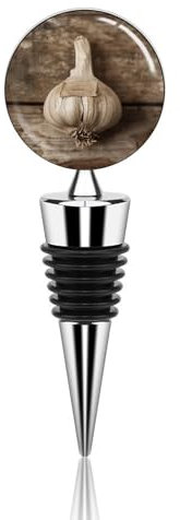 Garlic Cloves Photos Bottle Stopper Beverage Bottle Sealer Reusable Wine Stopper Personalised Champagne Stopper Unique Wine Bottle Corks Keep Fresh Suitable for Standard
