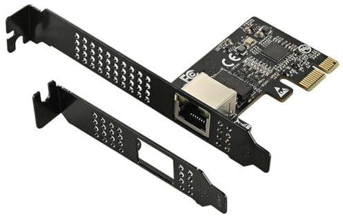 Cpolebev Tarjeta de Red PCIE de 5GB PCI Express X1 A RJ45 Tarjeta de Red de Servicio Gigabit Ethernet 10/100/1000M/2.5G/5G para PC