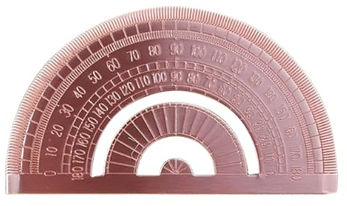 Transportador De Ángulos Metálico | Herramienta De Medición De Ángulos Para Dibujo | Dispositivo De Metal De 180 Grados Para Medición Para Estudiantes Geometría Dibujo Escuela Carpintería