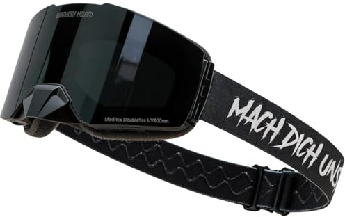 Broken Head MX-Brille Motocross & Supermoto Goggle MadRex | Magnetisches Antibeschlag-Doppelglas, Verspiegelter UV-400 Schutz, OTG Brillenträger geeignet
