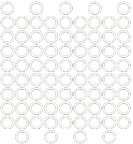 HOODANCOS Anillos para Cortinas de Plástico Transparente 200 Piezas, Fáciles de Instalar y Resistentes, Ideales para Cortinas Romanas y Ventanas