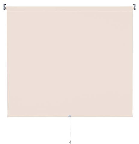 deko-raumshop Verdunkelungsrollo Springrollo Mittelzugrollo Rollo Breite 60 bis 200 cm Stoff lichtundurchlässig verdunkelnd abdunkelnd Fenster Sonnenschutz Hitzeschutz (80 x 180 cm, Cream)