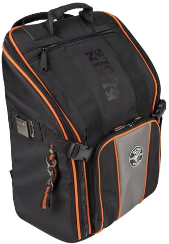 Klein Tools 55482 Werkzeugtasche Rucksack, robuster Tradesman Pro Werkzeug-Organizer mit 21 Taschen und großem Innenbereich, wasserabweisend