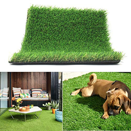 Goasis Lawn Realistic Thick Artificial Grass Turf Lawn -Indoor Outdoor Garden Lawn Landscape Synthetic Grass Mat - Thick Fake Grass, 4FTX7FT(28 Square FT)