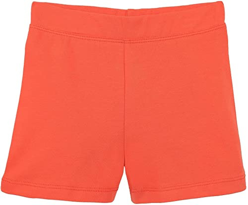 Lilax Girls' Basic Solid Soft Dance Short for Gymnastics or Under Skirts (7 Years, Orange)