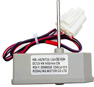 SHY878 Motor del ventilador del congelador del refrigerador adecuado para Kenwood/HOMA /TCL Motor del ventilador del congelador del refrigerador KBL-48ZWT05-1204B DC12V 4W 145 0R/min CW W29-11