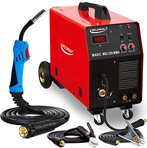 ALLWELD WELDMAN MAGIC MIG 250 MMA Schweißgerät MIG MAG MMA 230V 50Hz 40-200A, Set zum Auswählen:Solo