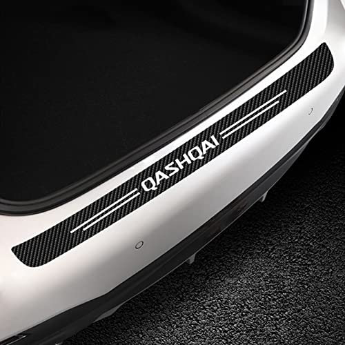 Symilov Car Rear Boot Carbon Bumper Protector for Nis-san Qashqai J10 J11, Rear Trunk Sill Plate Cover Protective Sticker Car Rear Bumper Protector Tail Trim Strip,Black