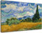 Quadro Van Gogh Campo di grano con cipressi - Quadro stampa su tela canvas con o senza telaio (CM 140X110, QUADRO CON TELAIO IN LEGNO)