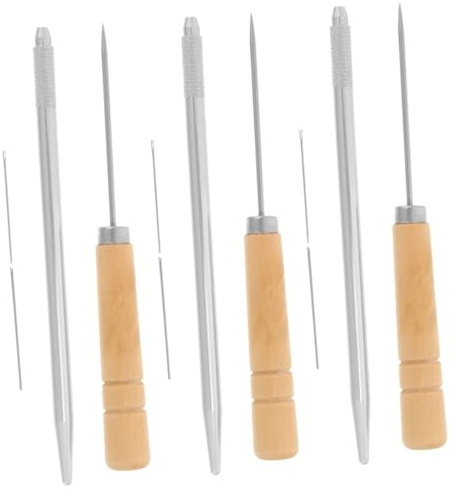 SHINEOFI 3sets Strumento Riarredo per Kit e Punteruolo per Parrucche e Riparare Danneggiati per Principianti e Professionisti
