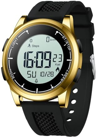 Forrader Mens Watches Digital Watches for Men Waterproof Sports Watches Ultra-Thin Military Wrist Watches Pedometer Watch with Stopwatch LED Backlight/Alarm/Calorie/Date