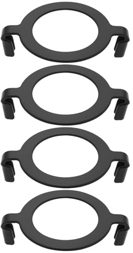 Create idea 4 Adaptadores de Sillín para Soporte de Lámpara de Arpa Color Negro 1,65 Compatible con Base Roscada E27 Adaptador de Pantalla Antideslizante Soporte de Pantalla de Metal