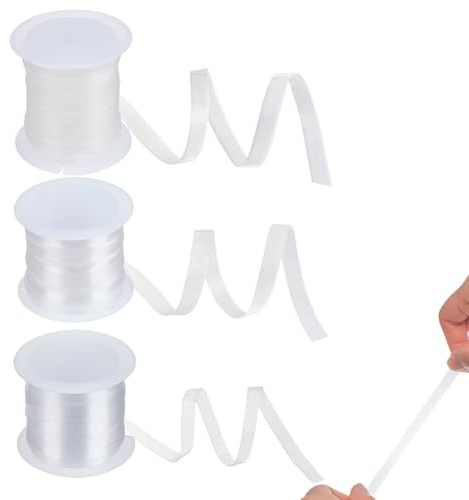 NBEADS 40 m Sangle Élastique Transparente, 6mm /8mm /10mm de Large Bande Élastique Transparente Haute Flexibilité pour Projets de Couture de Vêtements et de Soutiens Gorge