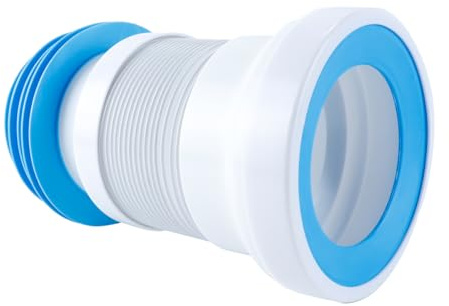 Ausi Conector universal para tubería de inodoro: extensible de 275 a 430 mm, flexible y sellable (compatible con la mayoría de los inodoros)