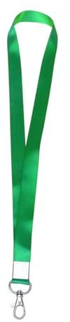FUNOMOCYA Cordon Tour de Cou Vert pour Badge Clip Métallique de Sécurité Détachable, Sangle en Polyester, pour Porte-clés et Cartes D'identification