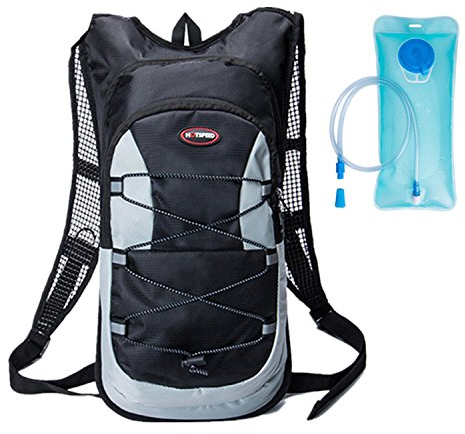 haoYK Mochila Impermeable de 12L Bolsa de Vejiga de Hidratación Ligera Bolsa de Agua Deportiva (2L) con Reflectante para Mujeres Hombres Correr Esquí Senderismo Ciclismo Bicicleta Montaña