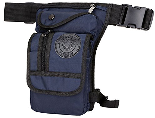 Nylon Drop Leg Bag Wandern Hüfttasche für Männer Frauen Taktische Motorrad Fahrrad Radfahren Reiten Reisen Outdoor Sport Bauchtasche, #02Navy, 15cm(W)x8cm(D)x29cm(H)(5.9x3.1x11.1) approx;