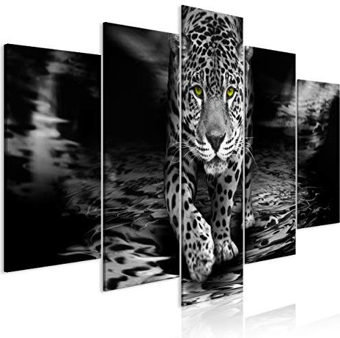 decomonkey Bilder Tiere 225x112.5 cm 5 Teilig Wandbild Groß Leinwandbild XXL Deko Wohnzimmer Schlafzimmer Büro Wanddeko Leinwand Pictures For Wall Poster Wall Painting Wandbilder Set Natur Abstrakte