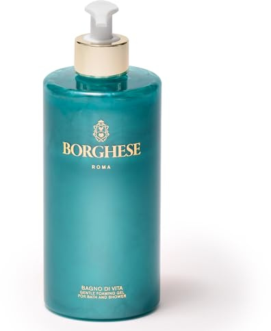 Borghese Bagno di Vita Gentle Foaming Bath & Shower Gel - Aromatherapy Hydrating Body Wash with Thyme, Chamomile & Sweet Almond Oil For All Skin Types