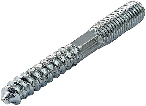 AERZETIX - Lot de 10 - Vis à double filetage - Goujon - patte à vis - métal/bois avec ou sans cheville - Ø8x70mm - en аcier zingué - couleur Argent - C44778